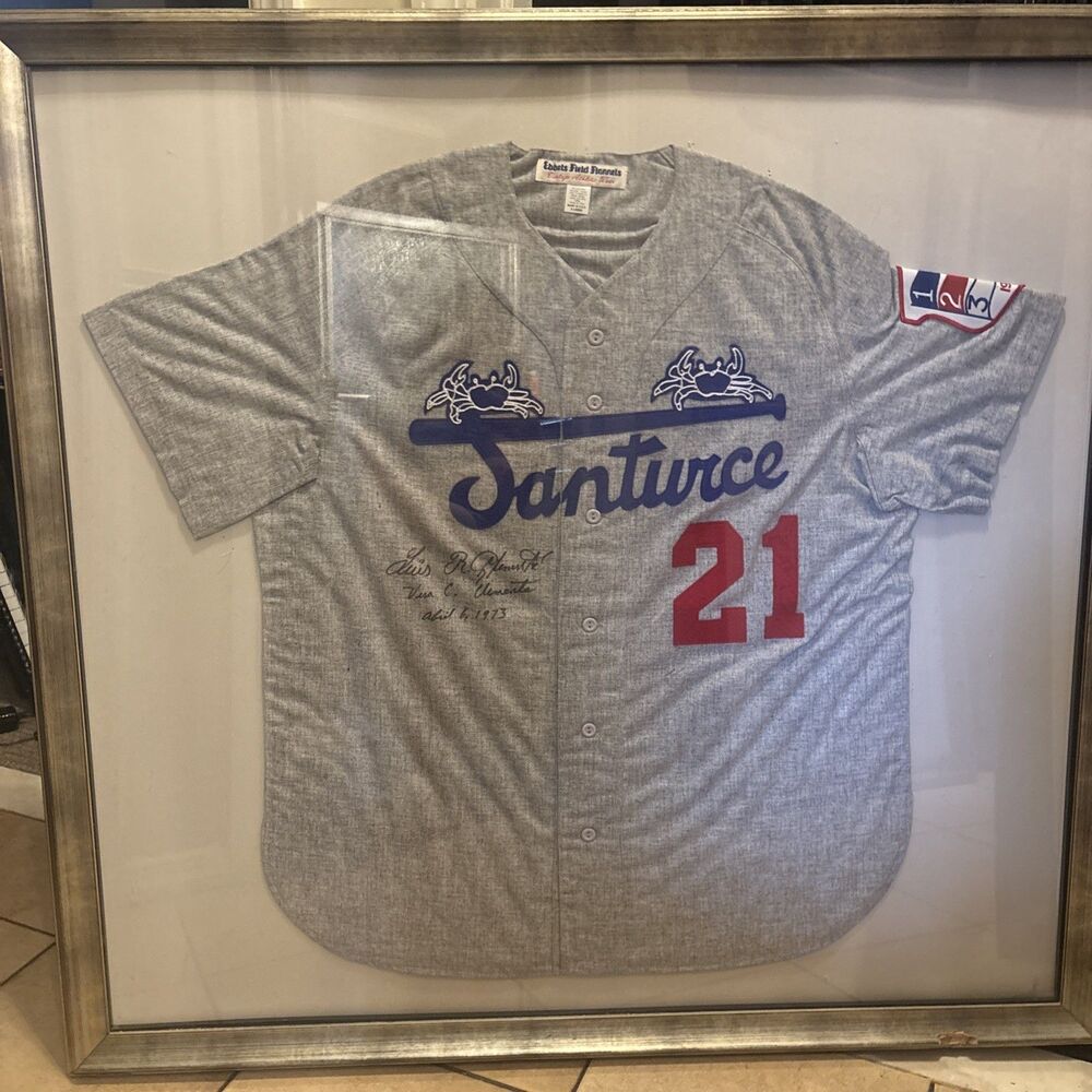 Authentic ROBERTO CLEMENTE Sancturce  Jersy  #21 EBBETS XL Puerto Rico Baseball